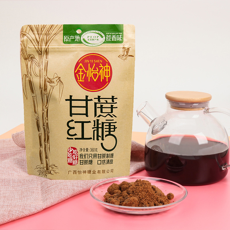 金怡神甘蔗红糖广西红糖甘蔗红糖大姨妈红糖老红糖传统红糖袋装360g