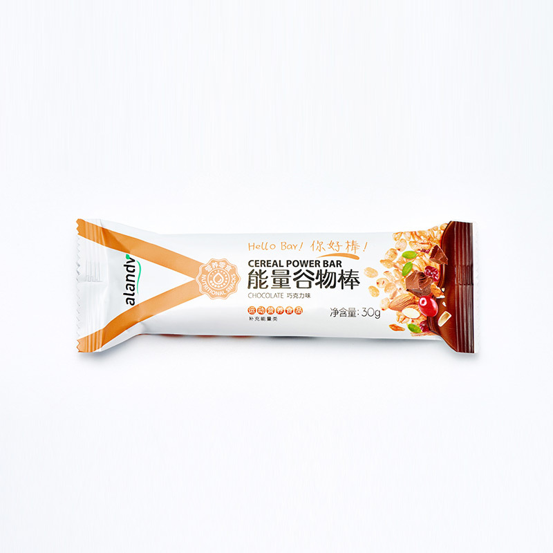 alandv艾兰得威谷物能量棒巧克力味健身餐 便携饱腹代餐30g单支