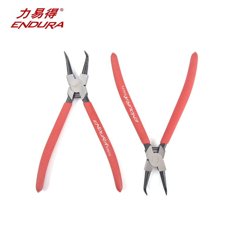 力易得(ENDURA)7寸穴用曲口卡簧钳 日式卡簧钳 货号E5534