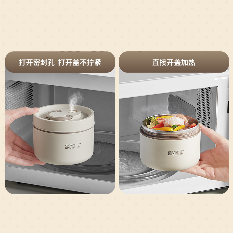 巧能便携304饭盒(4件套)高清大图