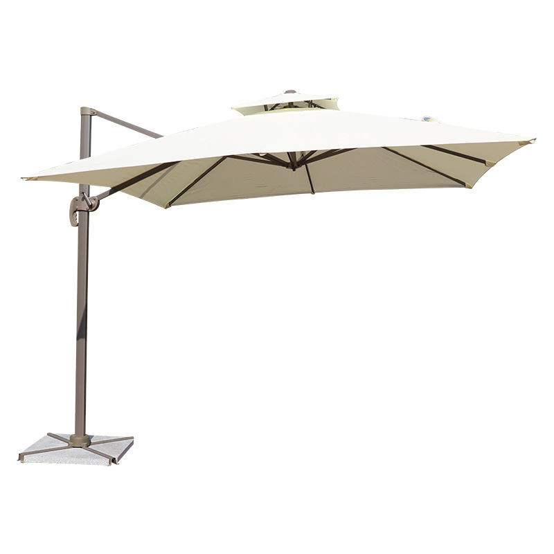 质凡户外太阳伞遮阳伞方行双顶伞定制款尺寸3m*3m*2.5m高清大图