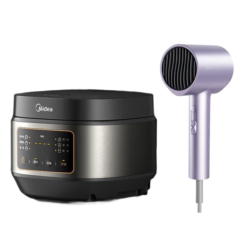美的(Midea) 生活套装D(电吹风+电饭煲)FJ306 MB-TQ332