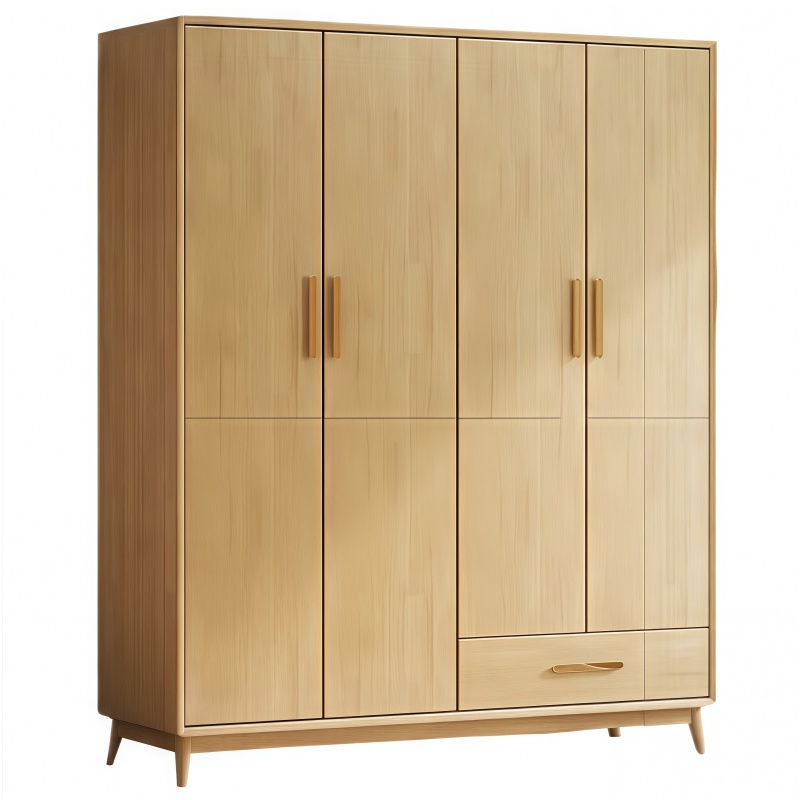 悦兴诚木质衣柜四门一屉台高清大图