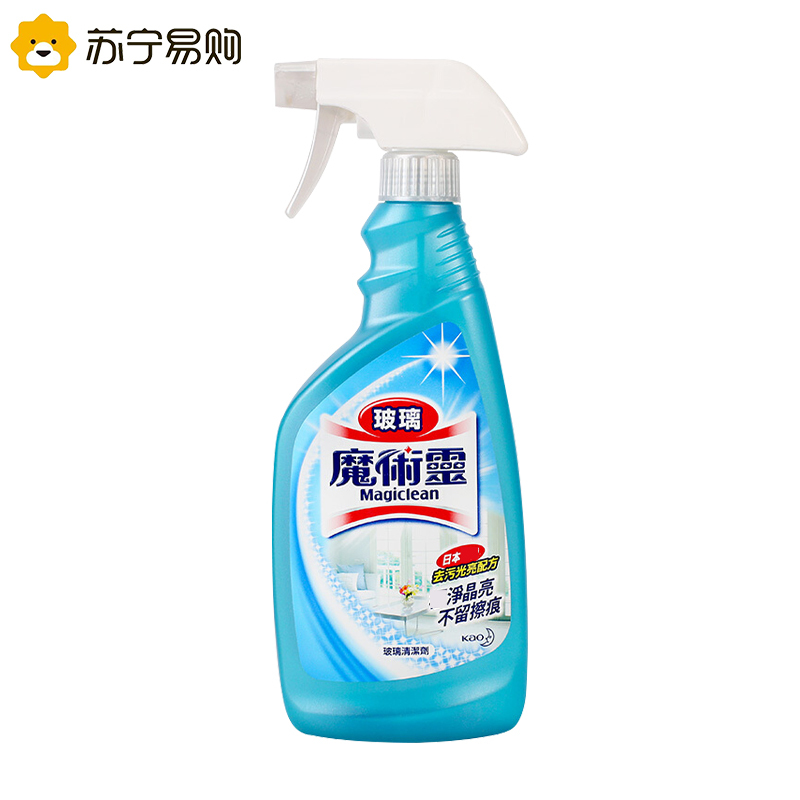 花王KAO魔术灵玻璃清洁剂柠檬香500ml玻璃水去污防尘擦拭无痕喷雾