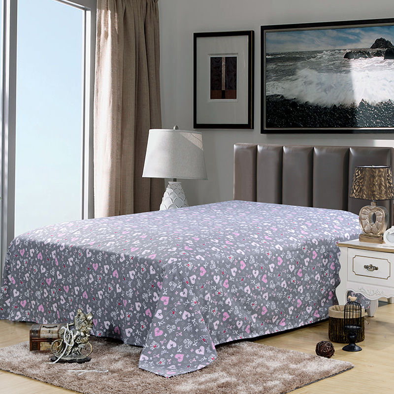 多规格纯棉绒布床单加厚单件宿舍单人全棉双人1.8m2m2被单250x270