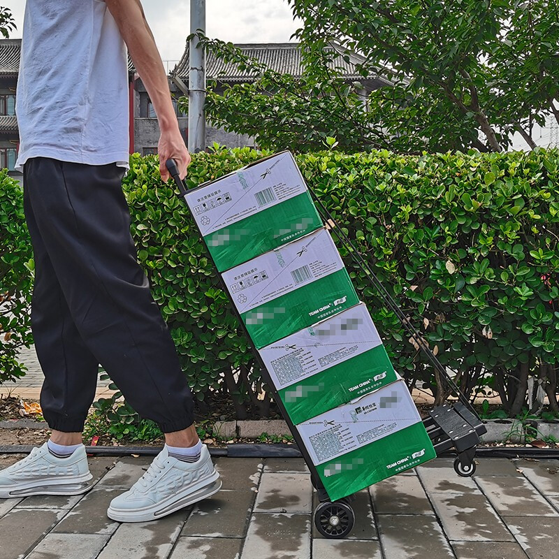 新越昌晖手拉车行李车便携拉杆车折叠小推车小拖车搬运手推车家用买菜车平板车拉货车 承重约200斤 L018高清大图