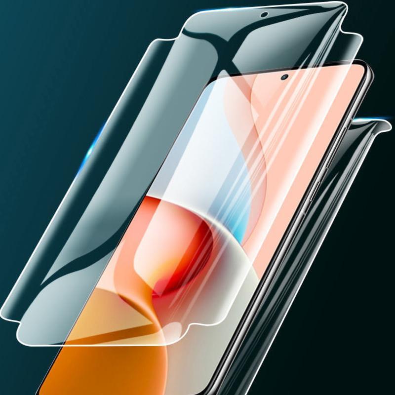 小米红米note9pro水凝膜全包前后膜redminote95g全屏保护手机贴膜全新
