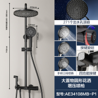 箭牌卫浴(ARROW)淋浴花洒套装 手持喷枪沐浴莲蓬头淋浴器 置物架龙头按键喷枪花洒