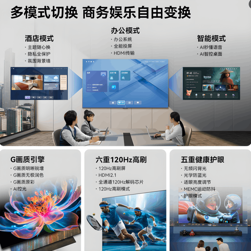 创维酒店电视32N7F 一台电视多重精彩 多模式切换 商务娱乐自由变换高清大图