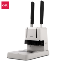 得力 财务装订机 财务凭证会计手打孔小型热熔铆管胶装机 3876A