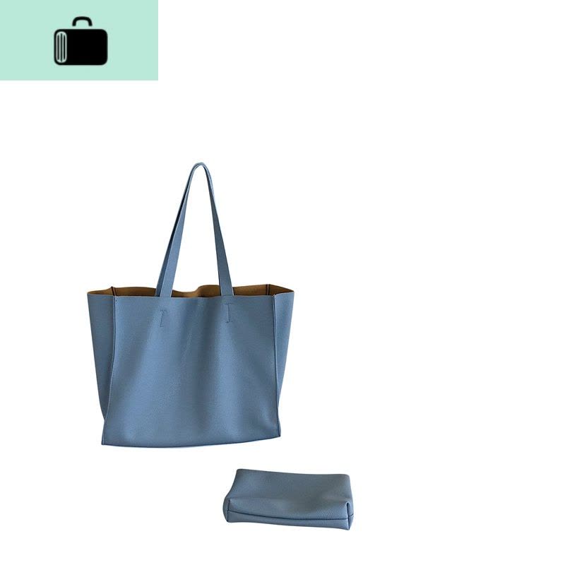 程牙伢 2020新款韩版简约超软托特单肩大包女 休闲百搭手提大包潮NEW LAKE女士单肩包图片