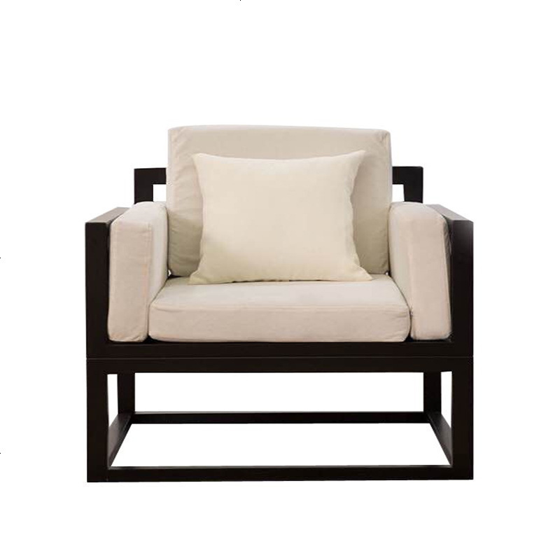 新中式实木沙发组合现代民宿客厅简约沙发轻奢酒店会所中国风家具