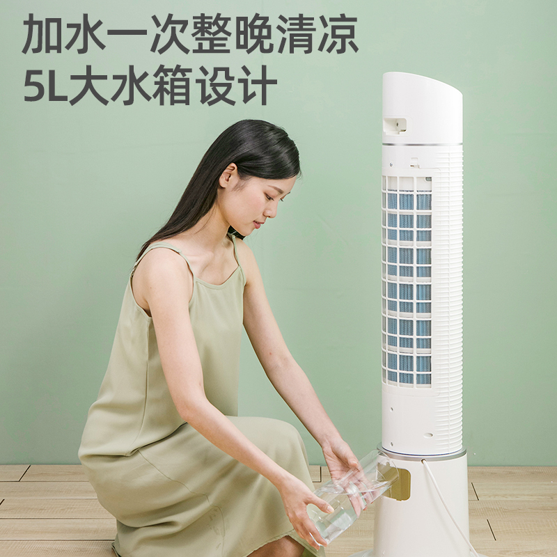 艾美特(Airmate)空调扇CC-R9电风扇家用塔扇落地扇摇头无叶塔式静音立式宿舍台式风扇电扇立式冷气机静音定时电扇