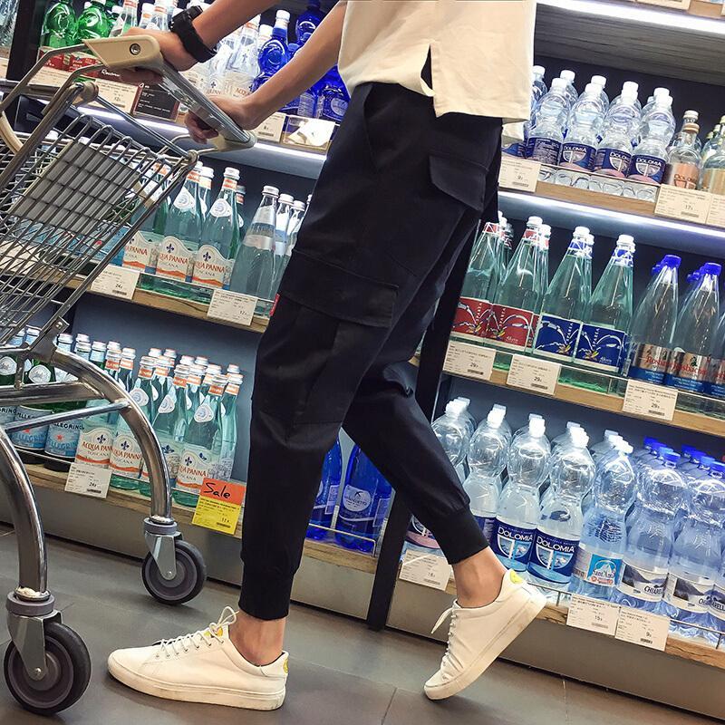 款韩版裤宽松束脚休闲裤脚布裤裤男潮