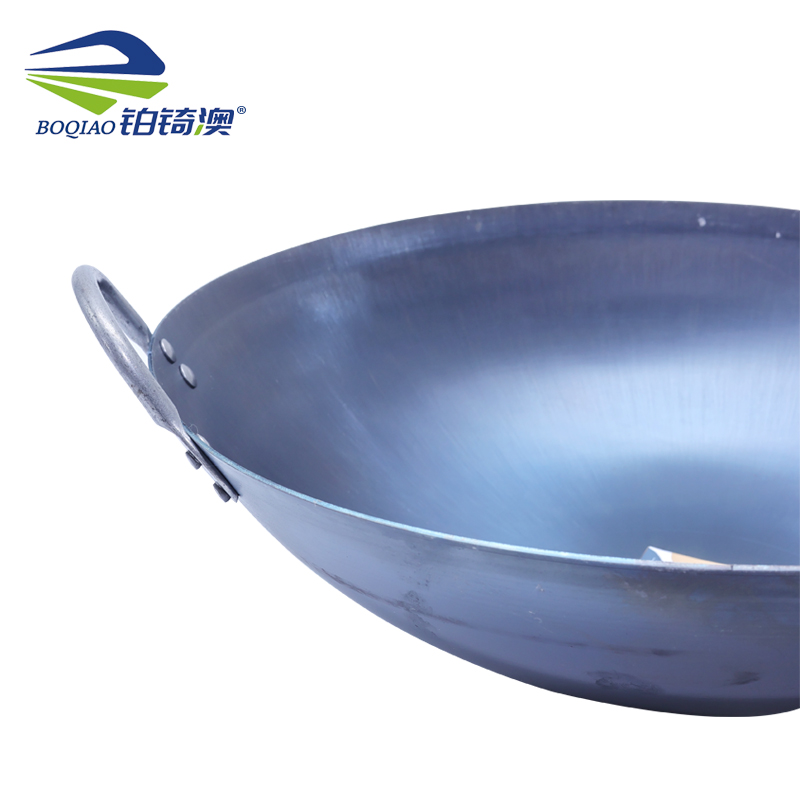 铂锜澳 双耳烤蓝熟铁锅 凹面电磁炉专用锅/45cm/个高清大图