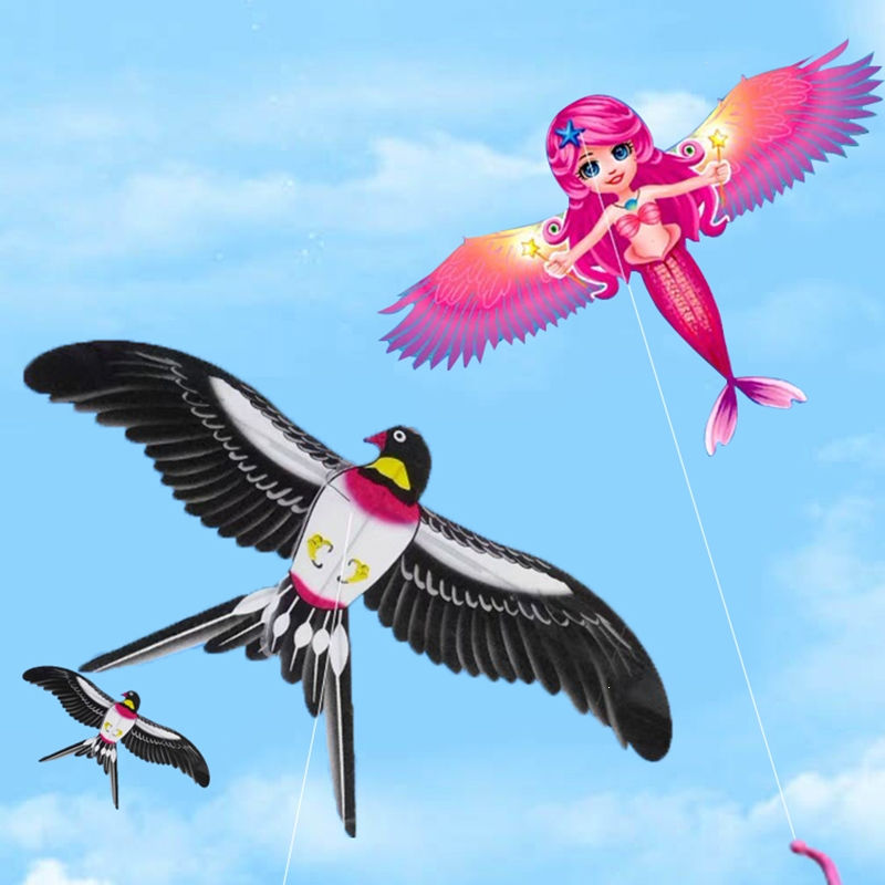 古达钓鱼竿小风筝微风易飞儿童小号手持 动态专用迷你卡通蝴蝶燕子