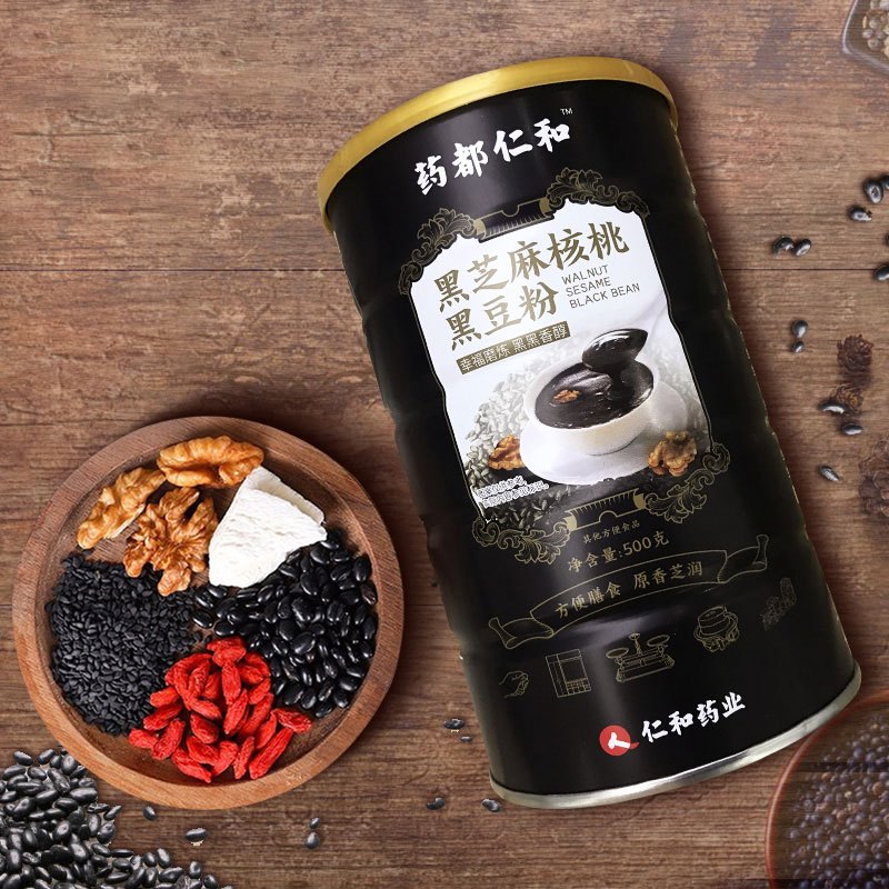 仁和 黑芝麻核桃黑豆粉糊熟即食营养代餐粉五谷杂粮粉营养早餐食品药都