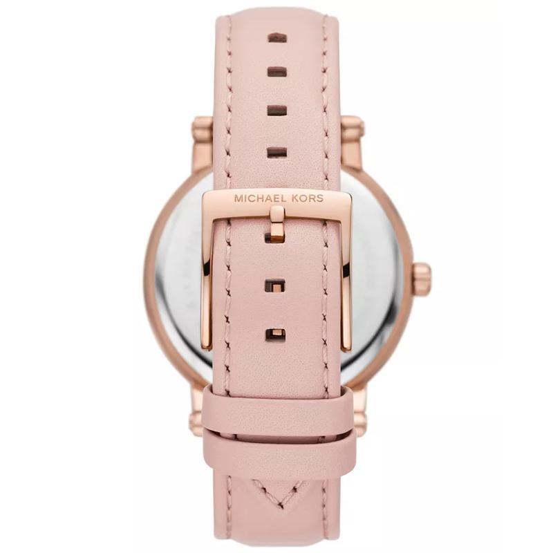 Michael Kors 女士玫瑰金皮质表带石英防水腕表mm日常百搭手表