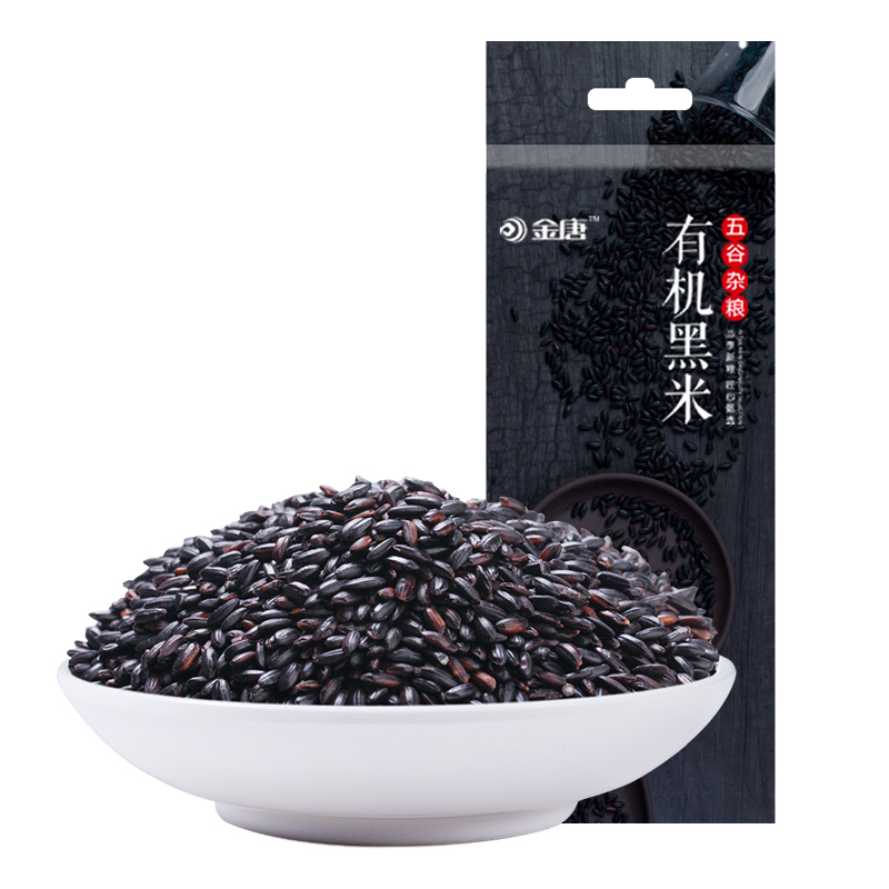 金唐 有机黑米(杂粮 粗粮 大米 粥米伴侣)500g*2