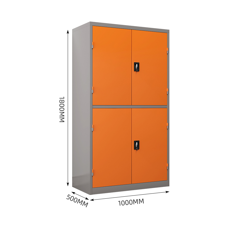 臻远ZY-GJGA-42 重型工具柜车间重型储物柜铁皮柜 通双节无网四层 桔灰色高清大图