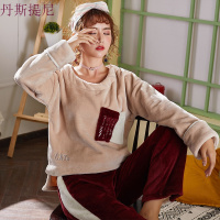秋冬季珊瑚绒睡衣女加厚法兰绒套装韩版甜美可爱可外穿宽松家居服