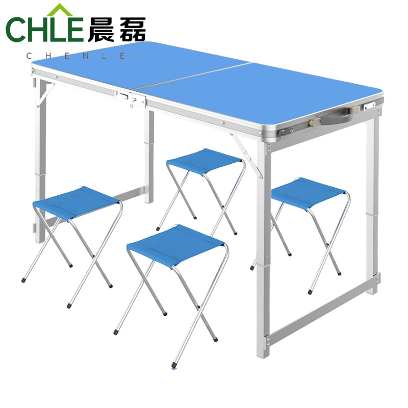 晨磊折叠桌1桌4布凳/套高清大图