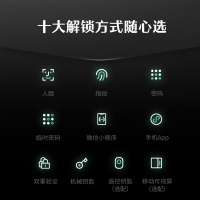 德施曼Q5FPRO人脸识别可视猫眼监控高清显示屏密码锁智能门锁