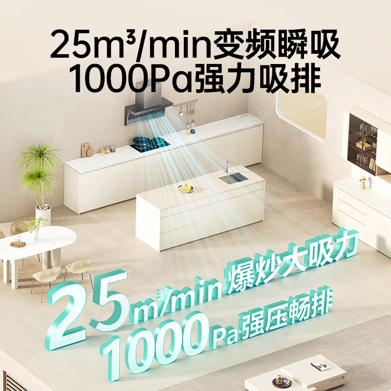 华帝(vatti)[小飞翼]油烟机K7变频顶侧双吸脱排吸油烟机顶吸7字型家用25风量大吸力一级能效 以旧换新i11237高清大图
