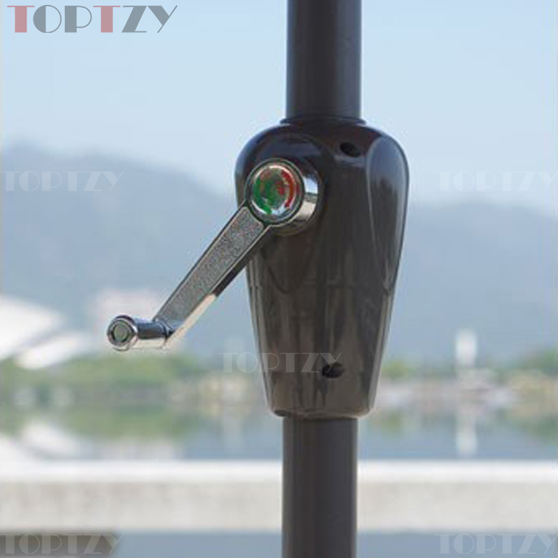 探在途 TZT5072106 户外遮阳伞庭院伞太阳伞露营摆摊伞 2.7米 米白色高清大图