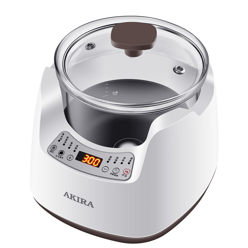 新加坡爱家乐(AKIRA)K18 玻璃电炖锅养生锅家用多功能全自动煲汤锅慢炖汤锅1.8升高清大图