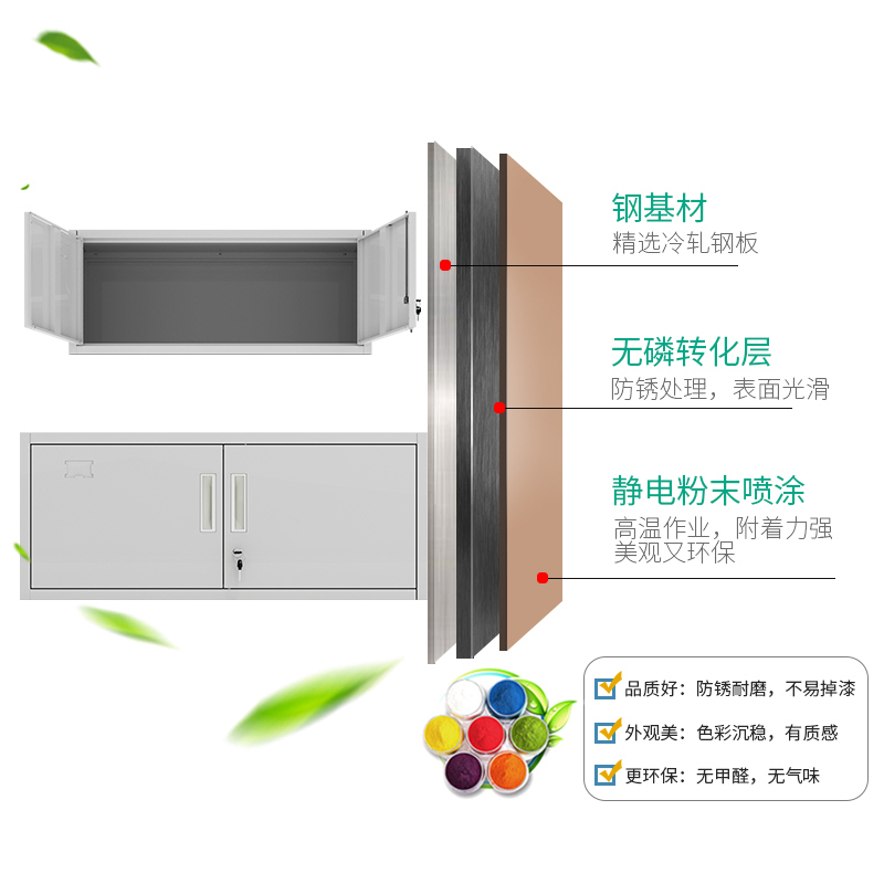 铭威盾单节档案柜凭证柜办公室文件柜铁皮柜资料柜矮柜带锁小柜子储物柜