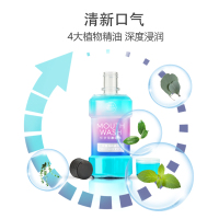 怀梦草 漱口水250ml*2瓶 双重薄荷精华深层清洁冰蓝劲爽多效全护清新口气