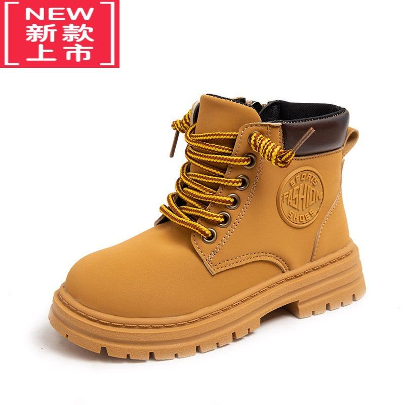 可莉允儿童马丁靴男童靴子秋冬2022新款冬季短靴加绒二棉鞋女儿童马丁靴图片