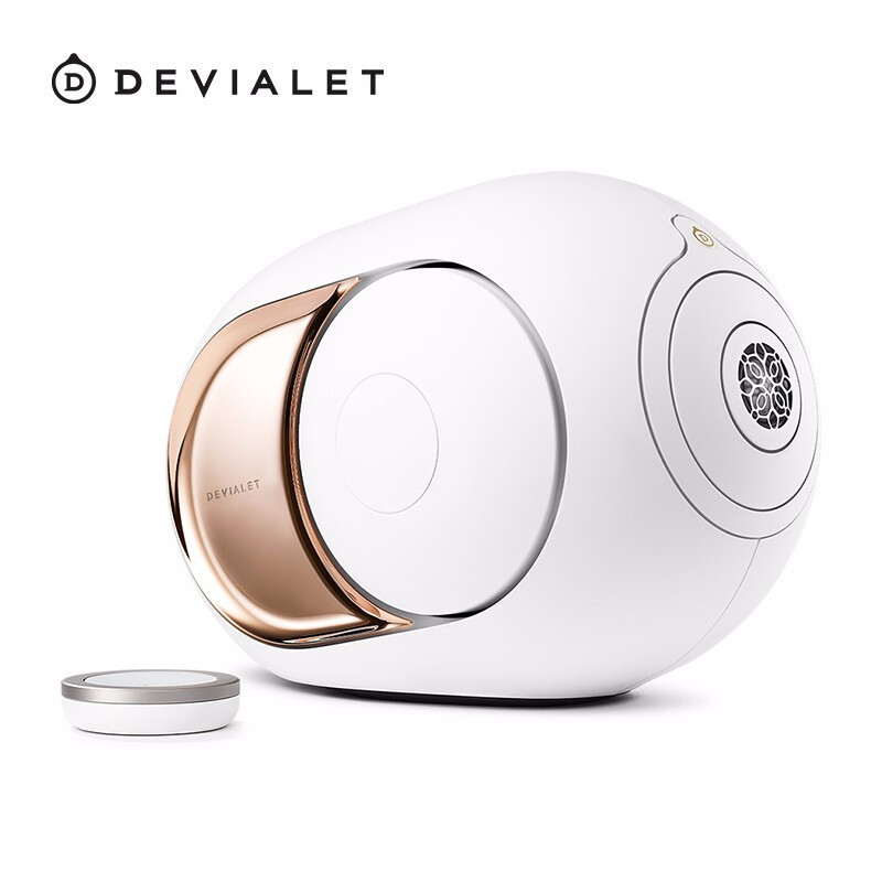 DEVIALET 帝瓦雷Phantom I 蓝牙音箱家用影院电视音箱高保真重低音WiFi音响 108dB 流金白+树台