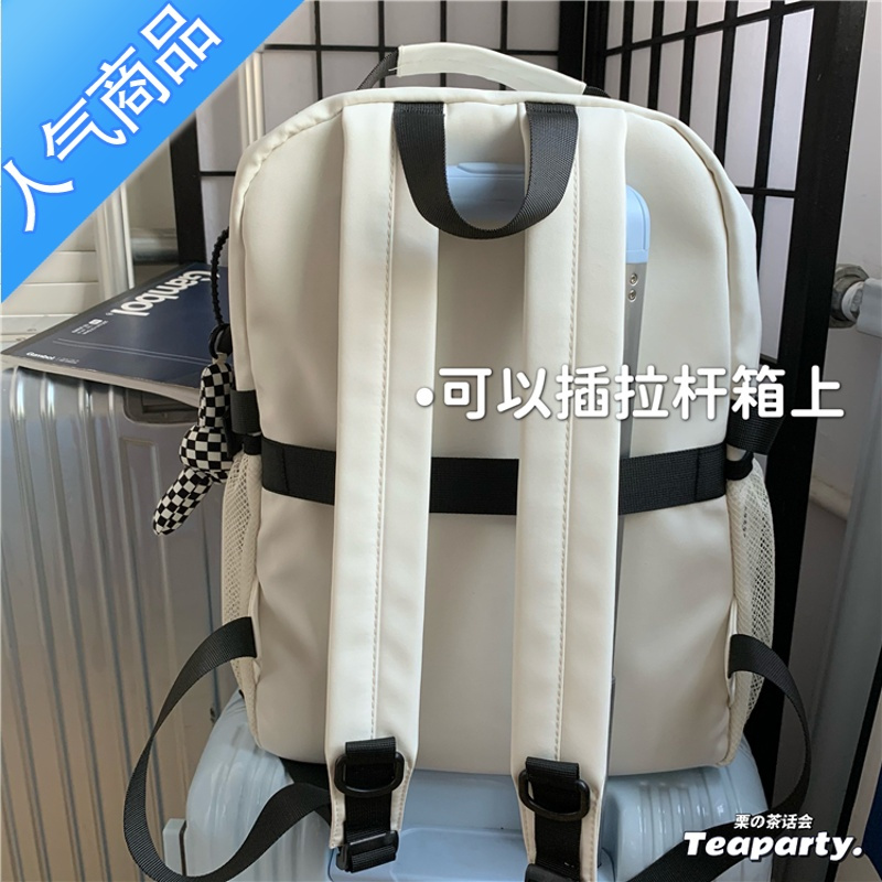 封后香港ins风百搭大学生书包女小学校园高中初中生双肩包大容量背包