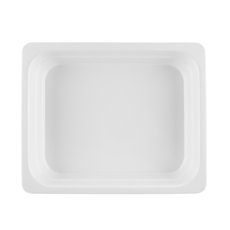 公司食堂大号分菜盆商用卤菜盘火锅盘子餐具套装密胺长条盘份数盘泉好 密胺份数盆 1/2*6.5cm 个高清大图