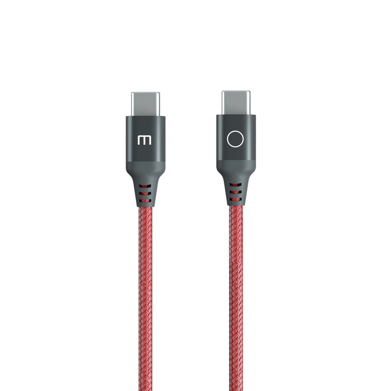 魅族双USB-C快充线5A大电流手机数据线E-marker芯片笔记本充电线红色