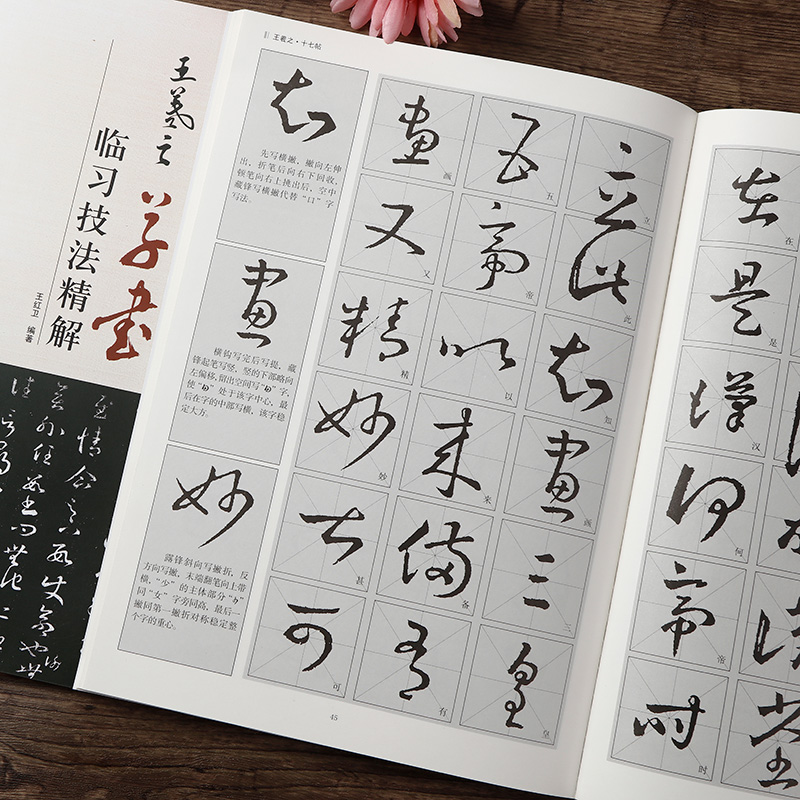 [正版]王羲之草书临习技法精解 历代名家碑帖毛笔草书入门技法教程 王羲之十七帖丧乱得示帖初月帖平安帖七月都下帖妹至帖其书高清大图