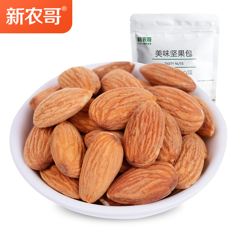 新农哥 巴旦木仁138g×2袋零食坚果炒货特产干果扁桃仁