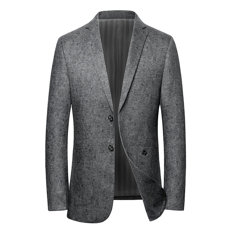 梵克公牛装男士休闲西服外套男西装领夹克季常规小西装中年男装韩版