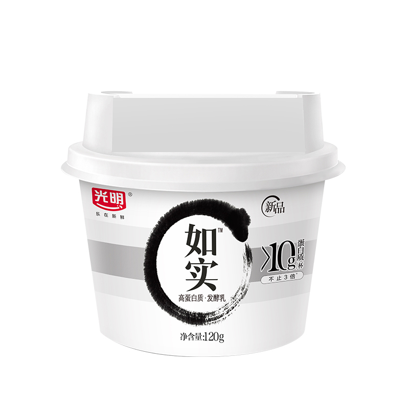 光明如实高蛋白质发酵乳120g*6组合装(共6杯)