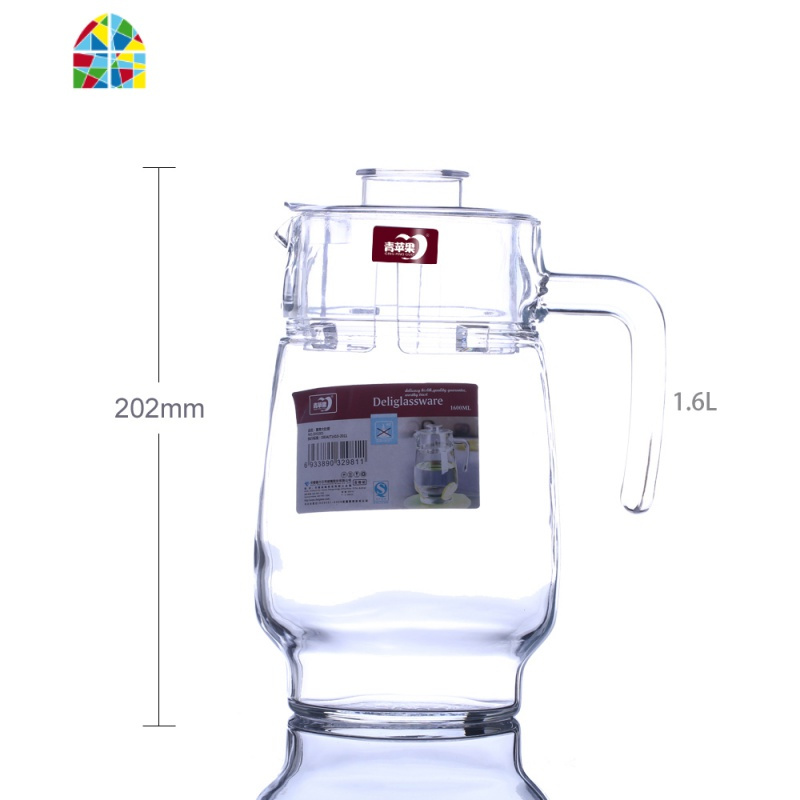 玻璃水壶 大容量创意果汁壶 茶壶扎壶凉水壶凉水杯 FENGHOU 1.1升八角壶