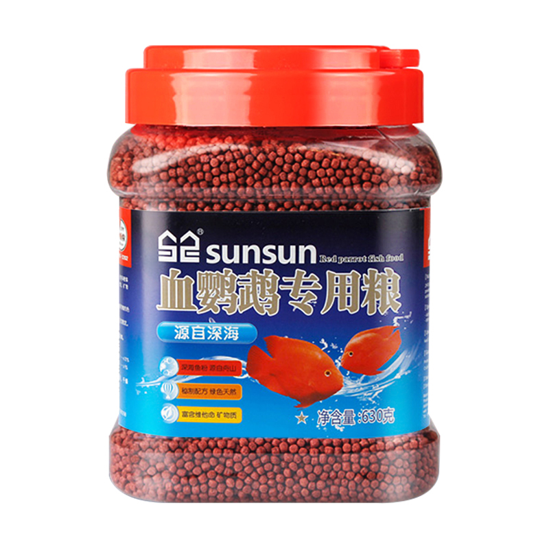 血鹦鹉增红饲料增艳发财鱼金鱼热带鱼颗粒型鱼食鱼粮鱼饲料高清大图
