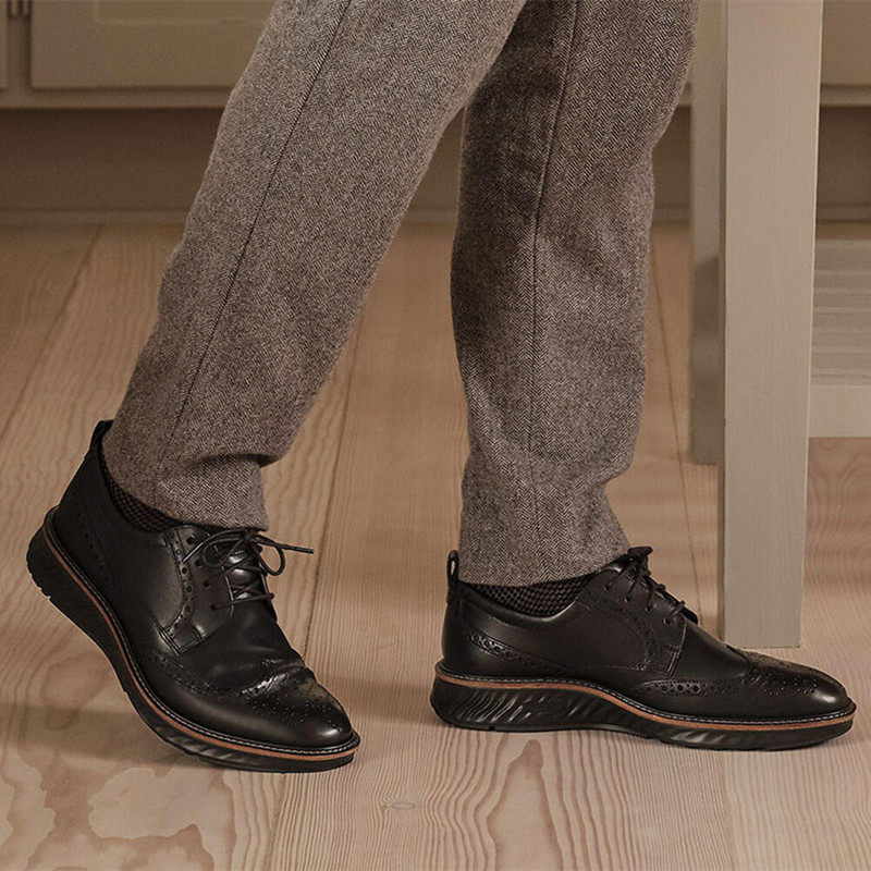 官方正品 ecco/爱步男鞋正装鞋 商务皮鞋百搭英伦风布洛克鞋休闲皮鞋