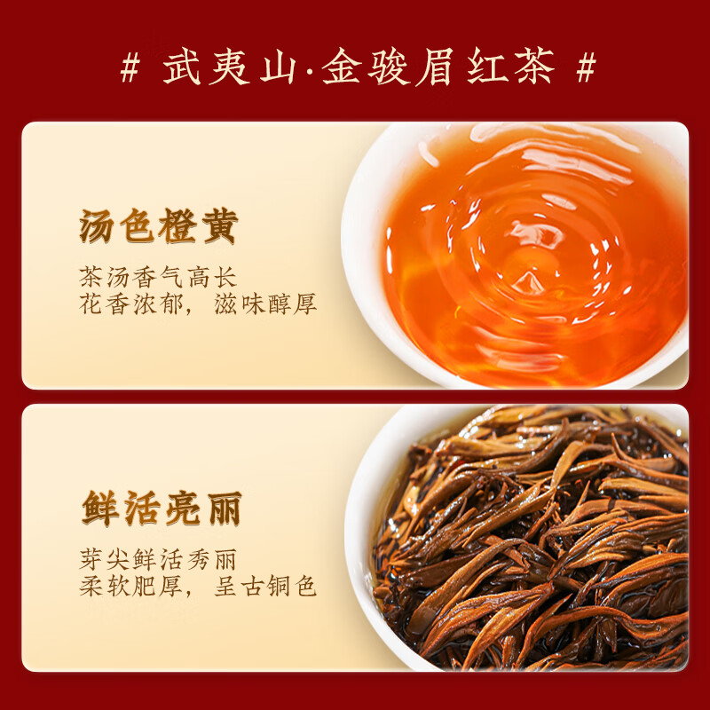 茶馬世家 时来运转福建红茶礼盒150g(金骏眉+正山小种)(单位:盒)高清大图