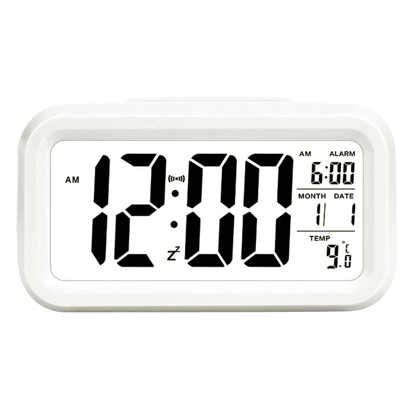 静音创意时尚卧室床头钟充电电子钟儿童座钟视频介绍_北极星(polaris)