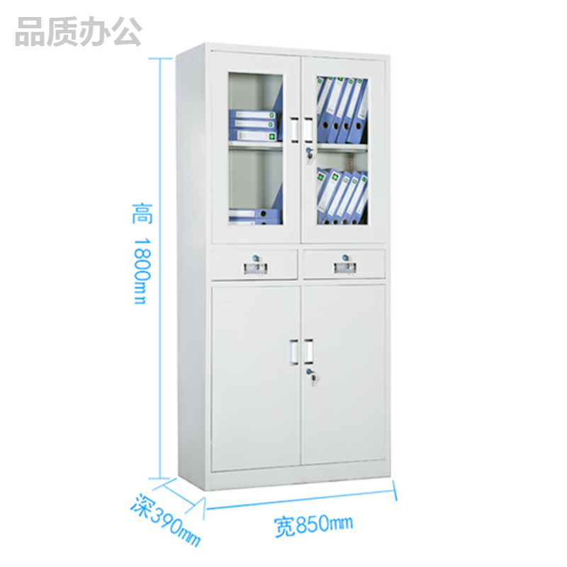 鑫虎威 加厚文件柜 资料柜 钢制办公柜 中二斗器械柜高清大图