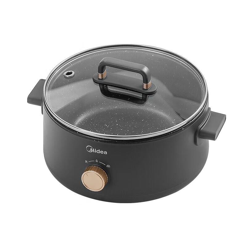 美的(Midea)电火锅家用多功能锅2升容量食品级不粘旋钮式作 MC-ZGE2001 MC-ZGE2001