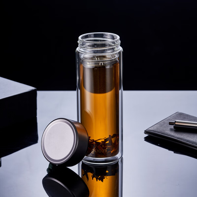 果兹玻璃杯300mlGZ-S71骏雅双层高硼硅玻璃隔热防烫高清大图