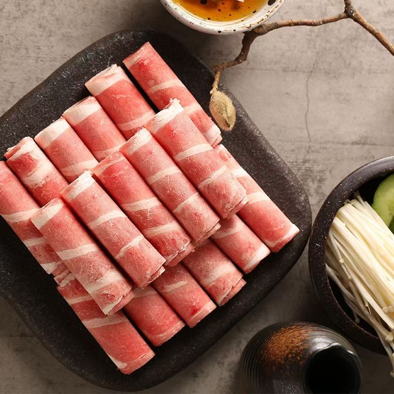 新鲜牛肉牛上脑无添加火锅涮肉内蒙古原切巴林牧场200克*3盒高清大图